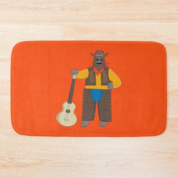 Item preview, Big lez show Cowboy holding guitar , druggo , funny cute big lez show , funny guitar , funny bigfoot, i play guitar, guitar hobby,  designed and sold by SGS-.