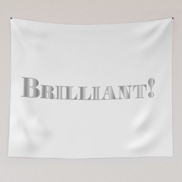 Item preview, The word Brilliant in silver with white border sticker designed and sold by StickersbyVW.