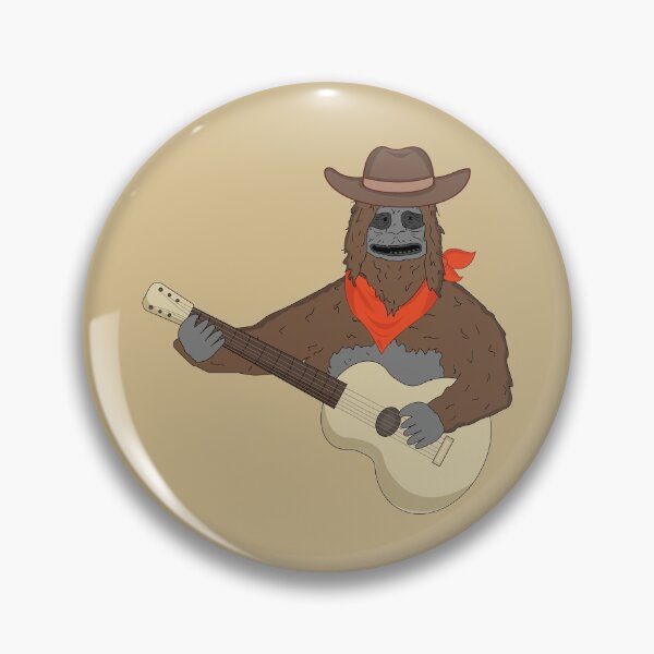 Item preview, Big lez show Cowboy playing guitar , druggo , funny cute big lez show , funny guitar , funny bigfoot, i play guitar, guitar hobby,  designed and sold by SGS-.