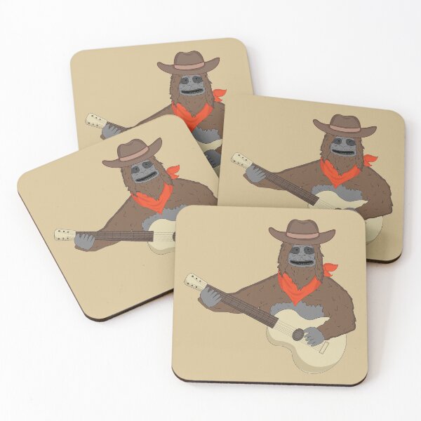 Item preview, Big lez show Cowboy playing guitar , druggo , funny cute big lez show , funny guitar , funny bigfoot, i play guitar, guitar hobby,  designed and sold by SGS-.