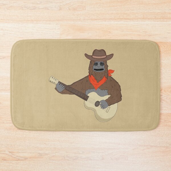 Item preview, Big lez show Cowboy playing guitar , druggo , funny cute big lez show , funny guitar , funny bigfoot, i play guitar, guitar hobby,  designed and sold by SGS-.