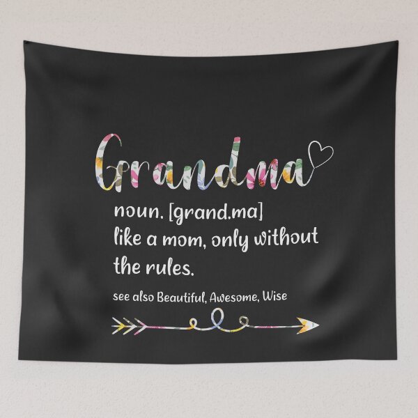 Item preview, Grandma Funny Letters LIKE A MOM,ONLY WITHOUT THE RULES see also Beautiful, Awesome, Wise  designed and sold by Dream-bubble.