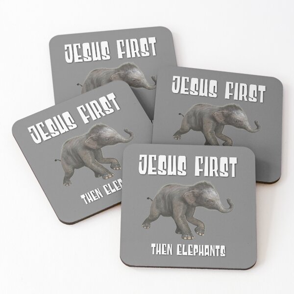 Item preview, Jesus First, Then Elephants! designed and sold by TheKingdomAttic.