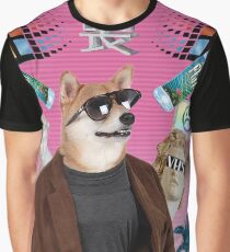 Vaporwave Dog Graphic T-Shirt