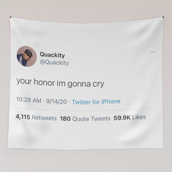 Item preview, quackity tweet designed and sold by NatAtt4ck.