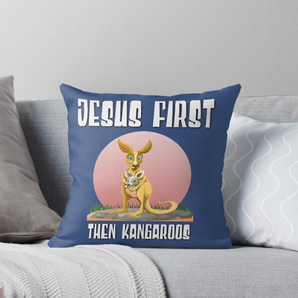 Item preview, Jesus First, Then Kangaroos - Australian Marsupial! designed and sold by TheKingdomAttic.