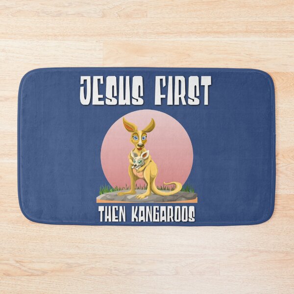 Item preview, Jesus First, Then Kangaroos - Australian Marsupial! designed and sold by TheKingdomAttic.