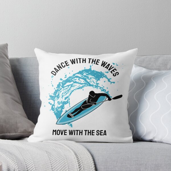 Item preview, Dance with the waves move with the sea kayak paddle ski waveski surfing silhouette designed and sold by portrait4you.