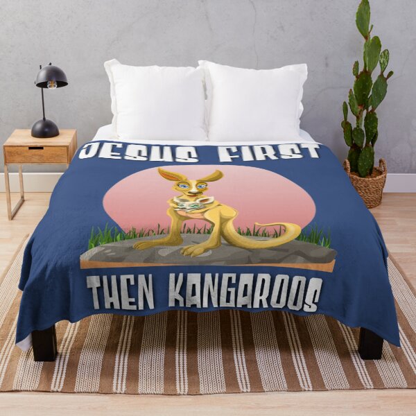 Item preview, Jesus First, Then Kangaroos - Australian Marsupial! designed and sold by TheKingdomAttic.