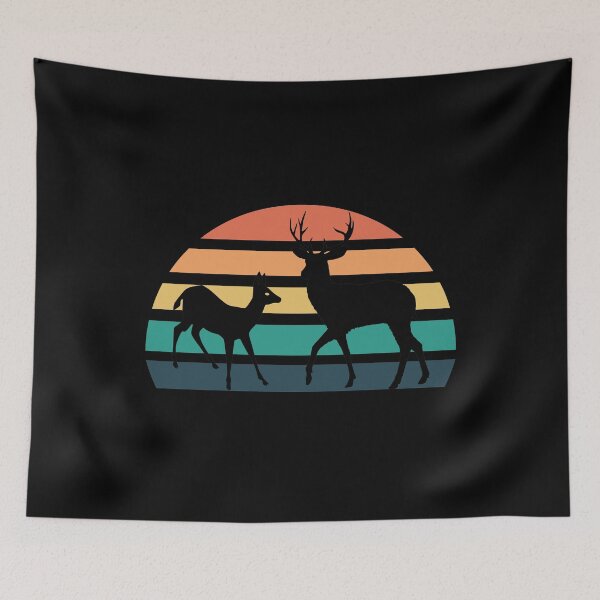 Item preview, Deer retro sunset designed and sold by Trantor-Tees.