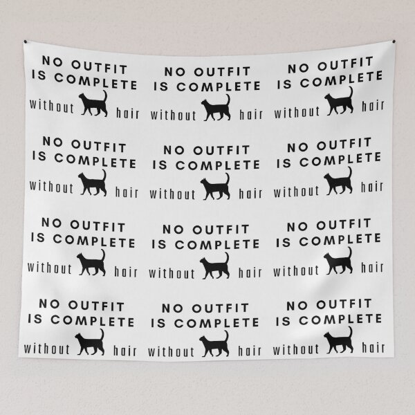Item preview, No outfit is complete without cat hair/ silhouette designed and sold by Marilena Strambu.