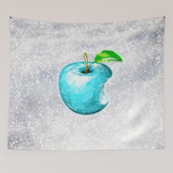 Item preview, Blue Crystal Diamond Apple on Snow Glitter Aesthetic designed and sold by Jolly-Yosei.