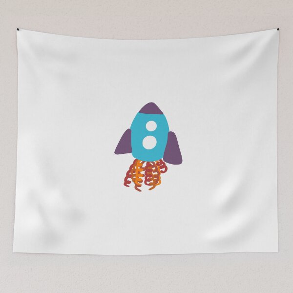 Item preview, Squiggly rocket ship  designed and sold by RMSdesigns.