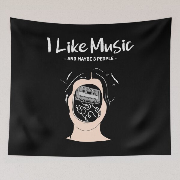 Item preview, I Like Music And Maybe 3 People Music Lovers Mixed Tape Cassette Tapes designed and sold by KLINESTORE.