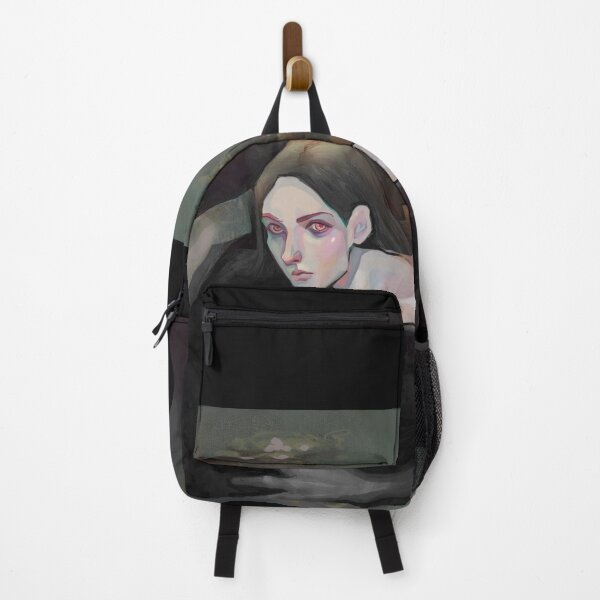 Item preview, scary creepy girl in the swamp. Drawing of mythical creature mermaid albino designed and sold by mudenk.