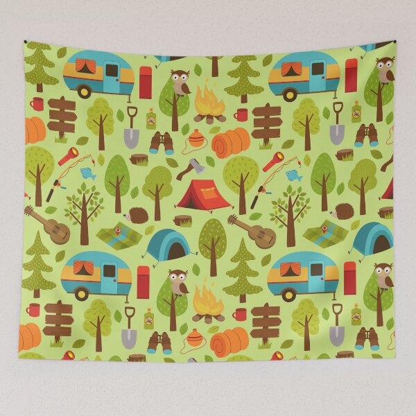 Item preview, Camping Kids Pattern designed and sold by Hapoel.