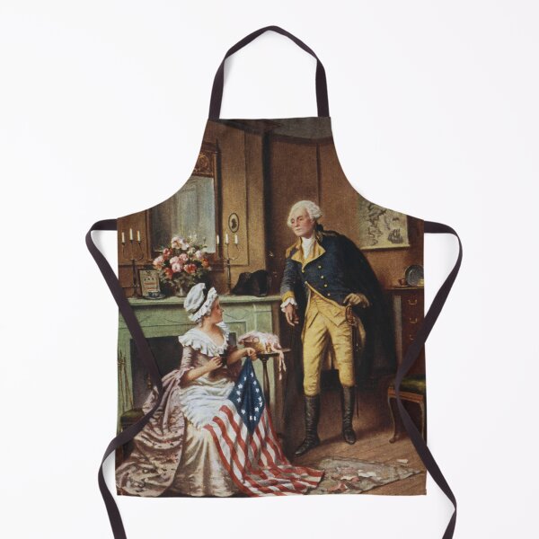 Artikelvorschau, General Washington mit Betsy Ross und der US-Flagge – Percy Moran entworfen und verkauft von warishellstore.