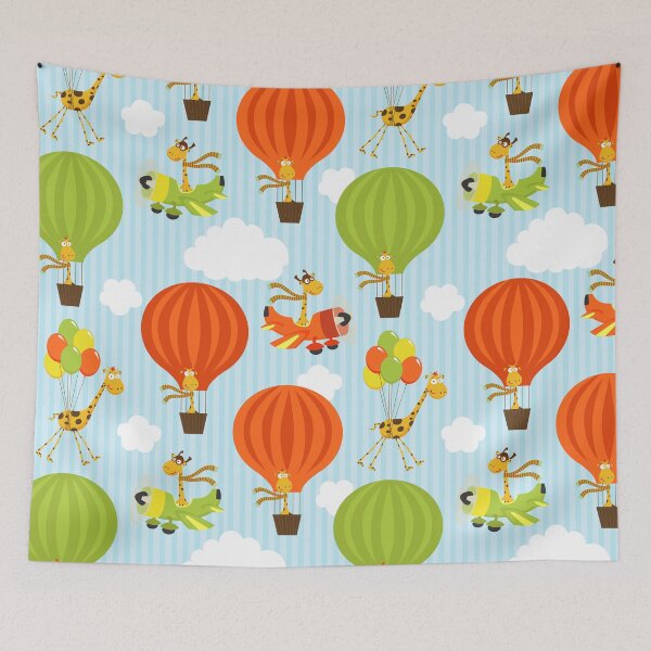 Item preview, Flying Giraffes Kids Pattern designed and sold by Hapoel.