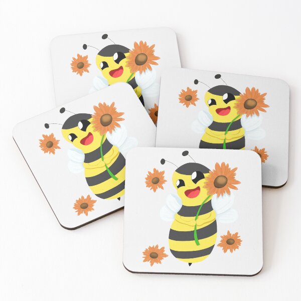 Item preview, Happy bee with flower. Bee happy and always smile. designed and sold by LufikamiDesign.
