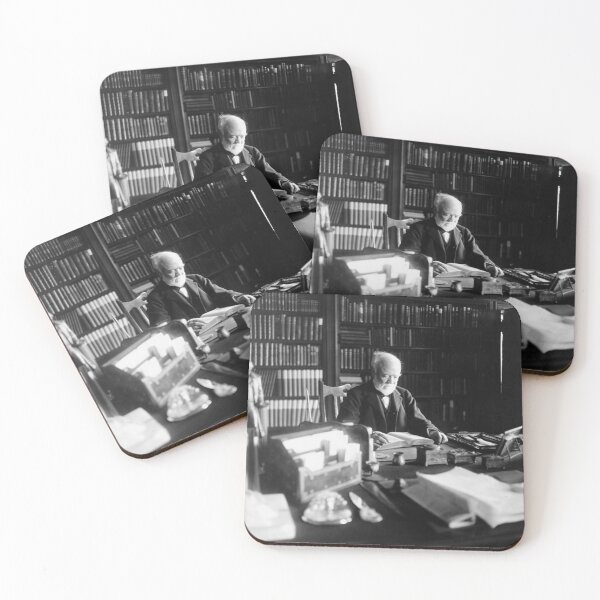 Item preview, Andrew Carnegie Reading At A Desk - 1913 designed and sold by warishellstore.