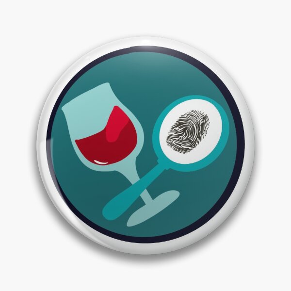 Item preview, Wine and Forensics Crime Badge designed and sold by Leah K.