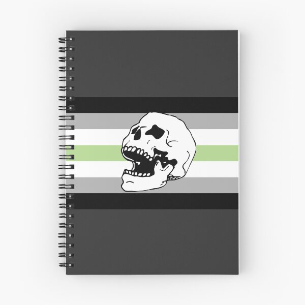 Item preview, agender pride flag skull  designed and sold by craftordiy.art.