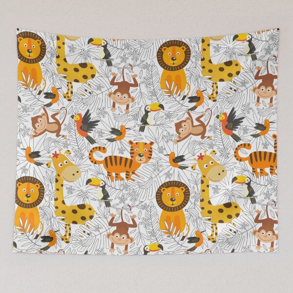 Item preview, Animals Jungle Kids Pattern designed and sold by Hapoel.