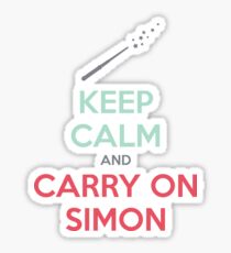 Keep Calm and Carry On Simon (Multi-Color Text) Sticker