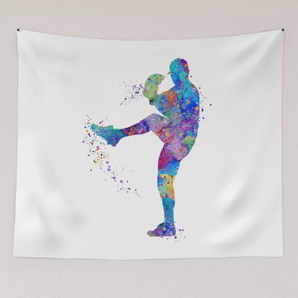 Item preview, Baseball Boy Pitcher Watercolor designed and sold by LotusGifts.