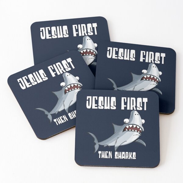 Item preview, Jesus First, Then Sharks! designed and sold by TheKingdomAttic.