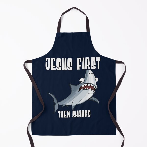 Item preview, Jesus First, Then Sharks! designed and sold by TheKingdomAttic.