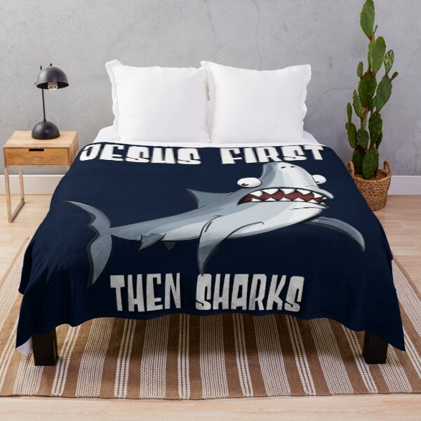 Item preview, Jesus First, Then Sharks! designed and sold by TheKingdomAttic.