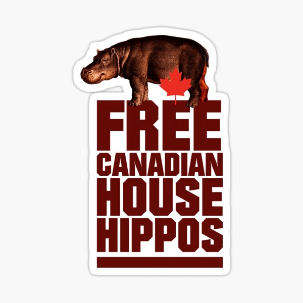 "HOUSE HIPPO" Sticker for Sale by sandpiperstudio Redbubble