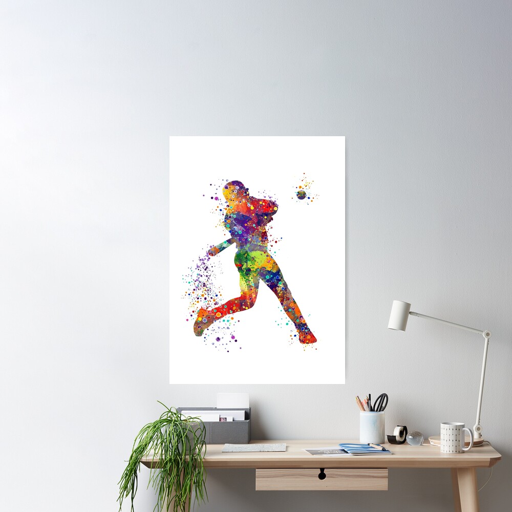 Girl Gymnastics Tumbling Watercolor Water Bottle by LotusArt