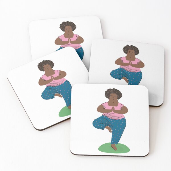 Item preview, Body positive afro american women practicing yoga designed and sold by DaryaLavit.