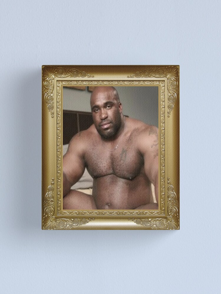 "wardy joubert barry wood gold frame meme" Canvas Print for Sale by