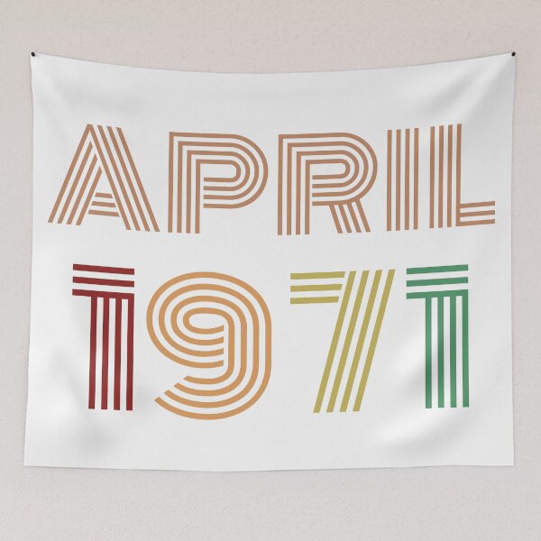 Item preview, April 1971 Design, Happy 50th Birthday, designed and sold by marosharaf.