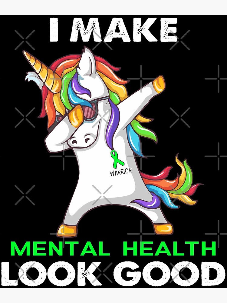 Mental Health Dabbing Unicorn Warrior T-Shirt Mental Health Dabbing Unicorn Warrior T-Shirt