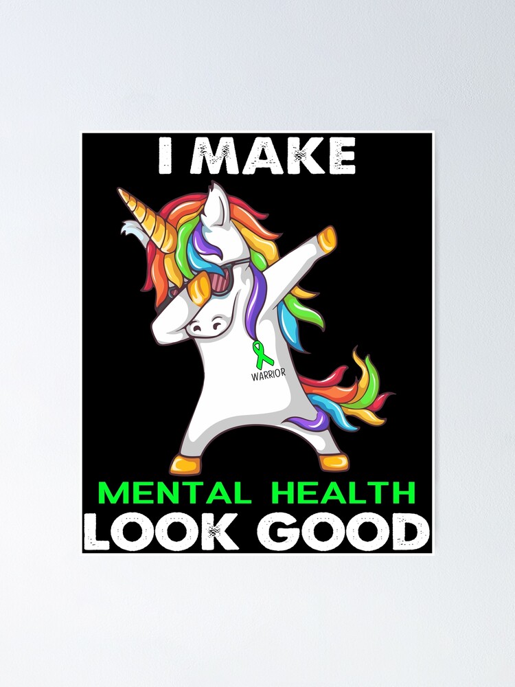 Mental Health Dabbing Unicorn Warrior T-Shirt Mental Health Dabbing Unicorn Warrior T-Shirt