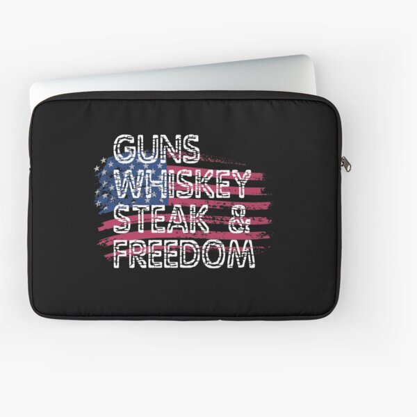 Item preview, Guns Whiskey Steaks Freedom American Flag designed and sold by pearlindustries.
