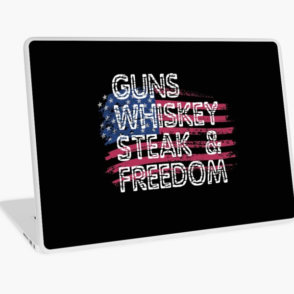 Item preview, Guns Whiskey Steaks Freedom American Flag designed and sold by pearlindustries.