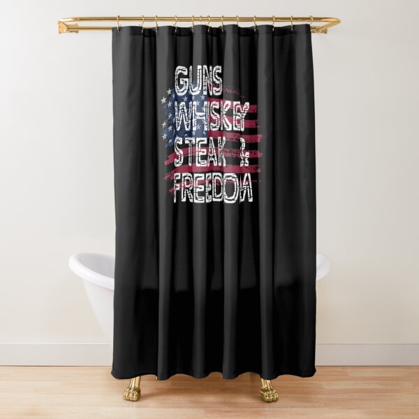 Item preview, Guns Whiskey Steaks Freedom American Flag designed and sold by pearlindustries.