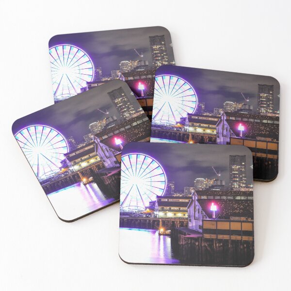Item preview, Ferris wheel on Seattle waterfront designed and sold by Wrenrowantree.