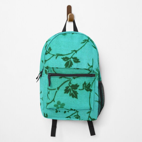 Item preview, Aquamarine with Green Flower and Vine Detail Vintage Botanical Print designed and sold by GingerEccentric.