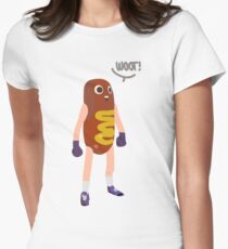 Hot dog man Women's Fitted T-Shirt