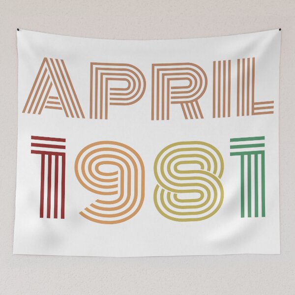 Item preview, April 1981 Design, Happy 40th Birthday. designed and sold by marosharaf.