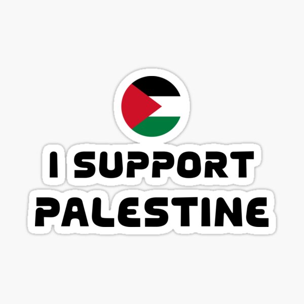 i support palestine" Sticker for Sale by houssamsc | Redbubble