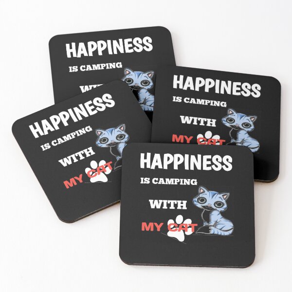Item preview, Cat lover : Happiness is Camping With My cat designed and sold by The Nova Prints .