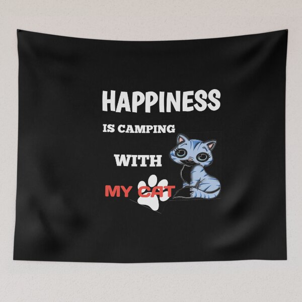 Item preview, Cat lover : Happiness is Camping With My cat designed and sold by The Nova Prints .