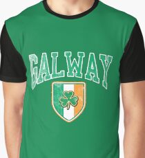 Galway, Ireland with Shamrock Graphic T-Shirt
